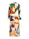 NORAH JUNGLE PARTY SILK SHIRTDRESS