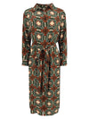 NORAH MOSAIC SILK SHIRTDRESS