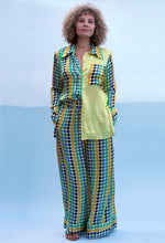 DIANA HOUNDSTOOTH SILK PANT YELLOW