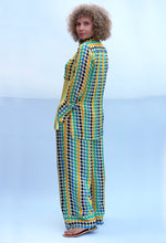 DIANA HOUNDSTOOTH SILK PANT YELLOW