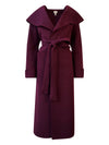 A MELODY COAT IN MERLOT