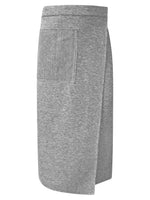 LOUNGE SUIT WRAP SKIRT GREY ICE