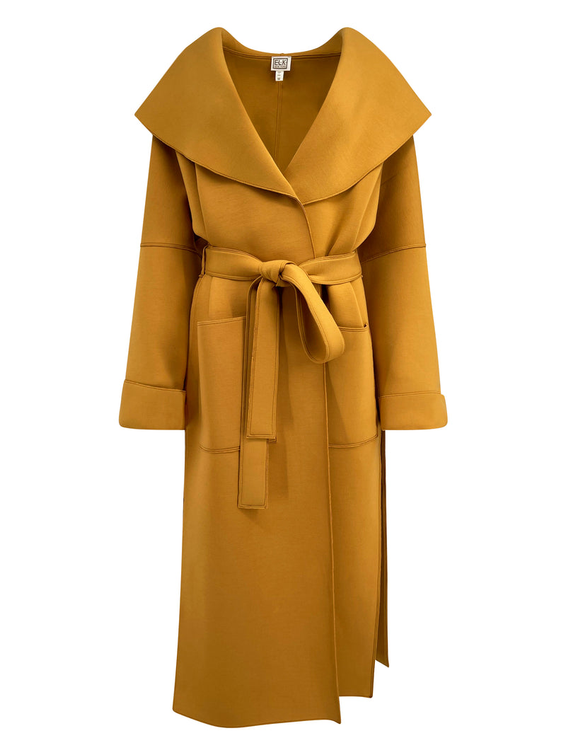 A MELODY COAT IN MARIGOLD