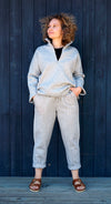 LOUNGE SUIT TOP GREY ICE