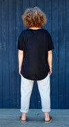 LINEN TEE BLACK