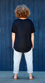 LINEN TEE BLACK