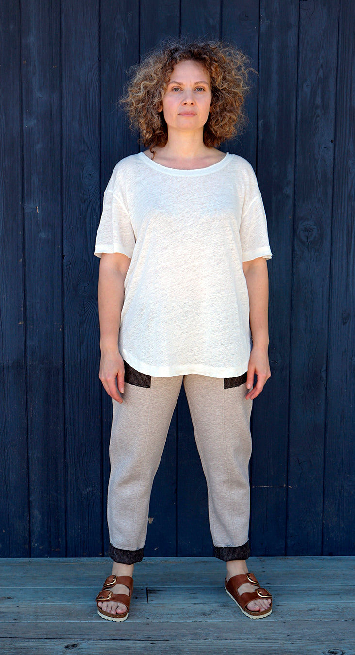 LINEN TEE ECRU